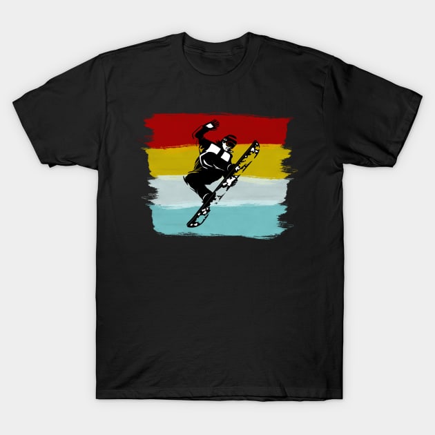 Retro Snowboarder T-Shirt by funkyteesfunny